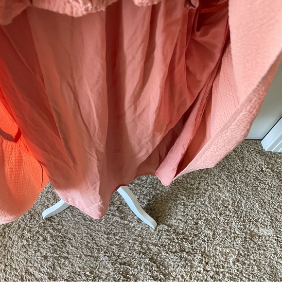 & Other Stories Tiered Puff Sleeve Open Back Cotton Midi Dress Size Large - Picture 12 of 15